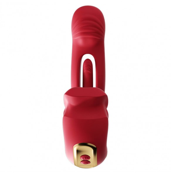 MizzZee - Lip Language Suction Tongue Lick Slap Vibrator (Chargeable - Red Rose)